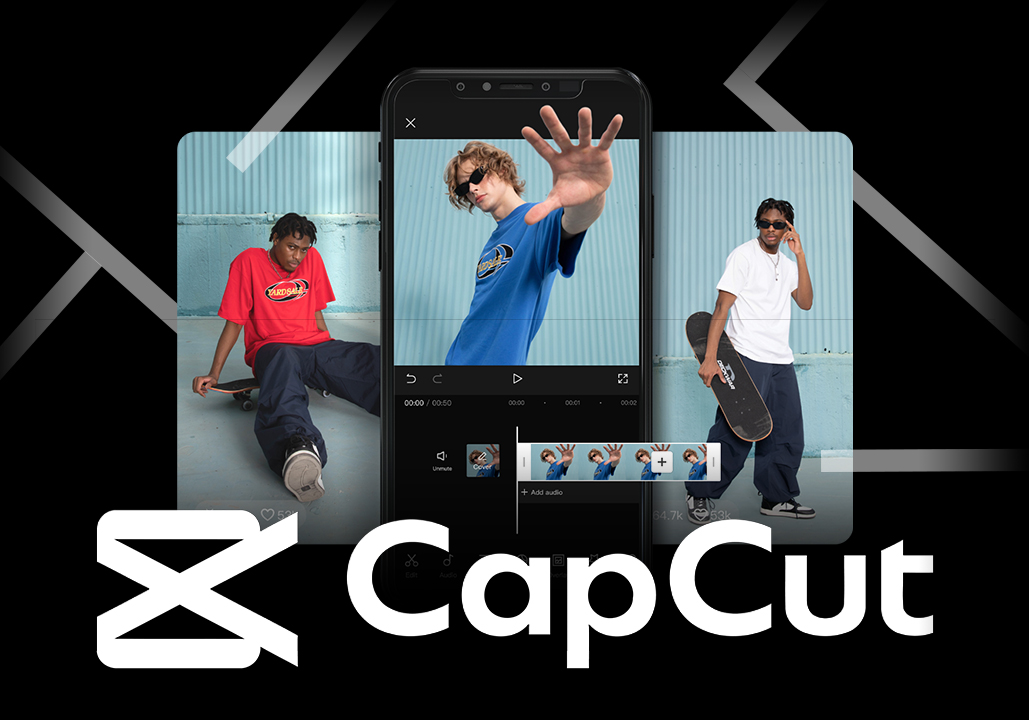 CapCut app running on iPhone and iPad showing the video editing interface