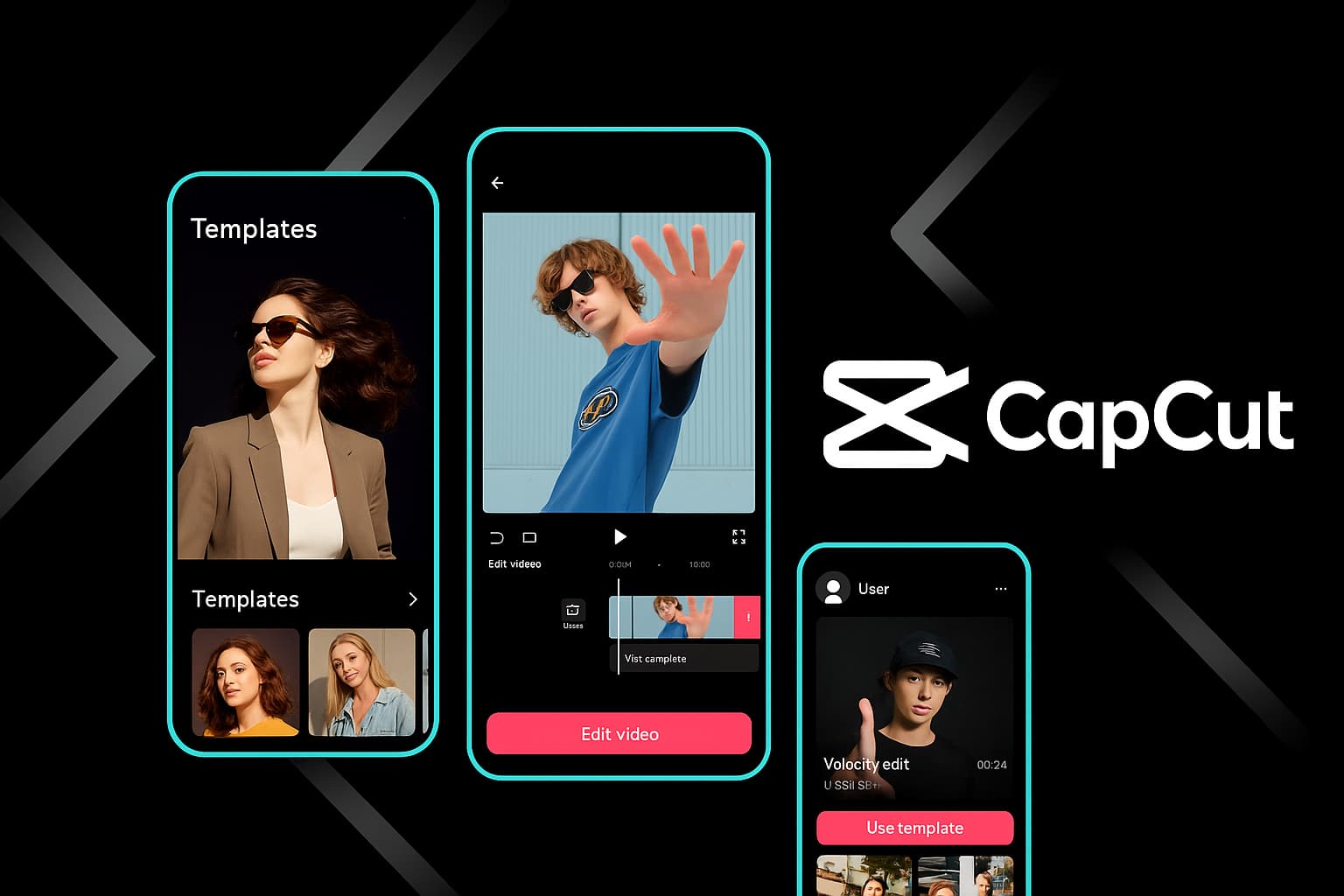 CapCut Pro interface showing premium features and editing tools